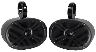 Pair Rockville 6x9  1000w Waterproof Marine Boat Tower Wakeboard Speakers Black • $179.95