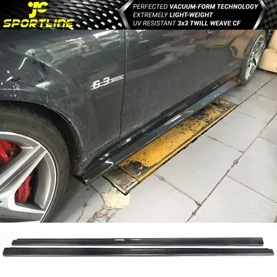 Fits 08-14 Benz C Class W204 C63 Sedan AMG Carbon Fiber Side Skirts • $378.09