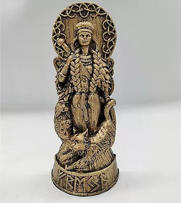 New W Box Freya Norse God Freyja Goddess Statue For Altar Resin 8.4 X 3.3 Inches • £33.31