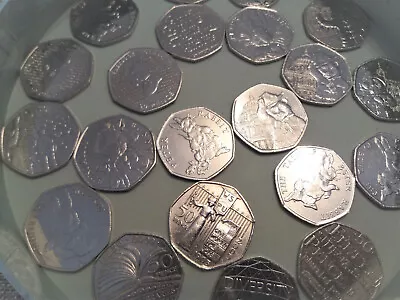 Collectable 50p Coins Peter Rabbit Puddleduck Paddington & More New & Circulated • £15.99