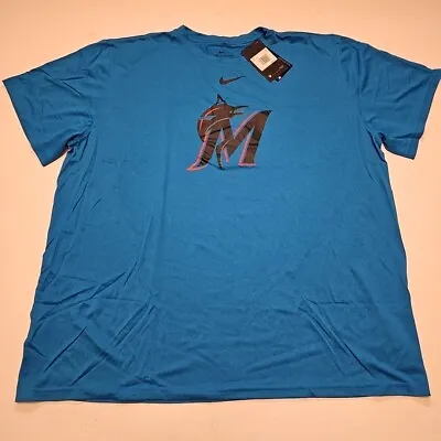 NWT Miami Marlins MLB Aqua City Nike Dri-Fit Baseball T-Shirt 3XL New With Tags • $17.60