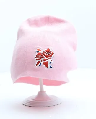 Olympics Girls Pink Acrylic Beanie One Size - London 2012 • £7