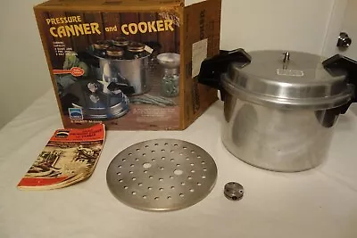 MIRRO Pressure Canner & Cooker M-0598 Box Instructions Jiggler Trivet • $79.99