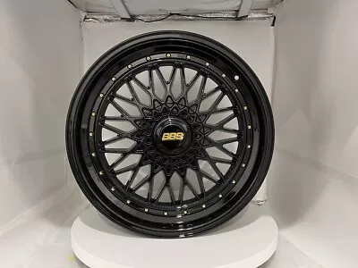 4 135 20x8.5/10 Inch Black Gold Rvts Rims Fits MERCEDES S430-S500(220) • $949.99