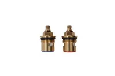 Replacement 3/4  Inch Brass Ceramic Disc Tap Valves Cl17  Gland Insert 24t Pair • £15.83