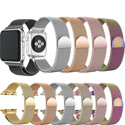 $9.49 • Buy Magnetic Milanese Loop Wristwatch Strap Fit Apple Watch Series SE 6 5 4 3 44mm