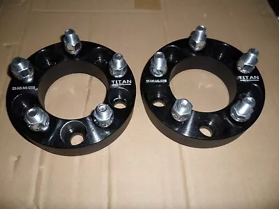 Titan 1.25  Wheel Spacers Adapters 5 1/2  Lug Pattern Ford Mustang Dodge Charger • $49.99