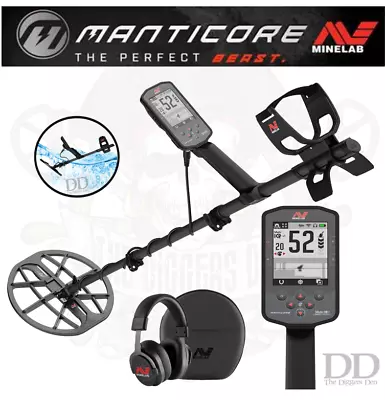 Minelab Manticore Waterproof Metal Detector M11 11  DD Coil  Wireless Headphones • $1699