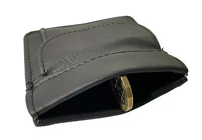 Unisex Mens Ladies Soft Black Pu Leather Coin Pouch Purse Snap Wallet - Uk Post • £2.79