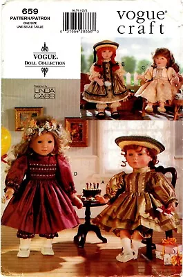 Vogue 659 18  Doll Clothes Sewing Craft Pattern Uncut Party Dresses • $10.24