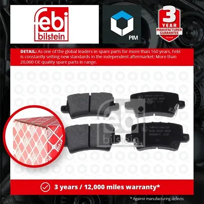 Brake Pads Set Fits HONDA CIVIC Mk8 1.8 Rear 05 To 12 R18A1 43022SMGE00 Febi New • £19.69