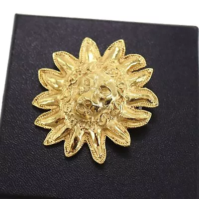 CHANEL CC Lion Motif Used Pin Brooch Gold Plated France Vintage #CG985 M • $795.99