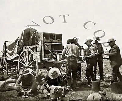 Antique Reproduction 8x10 Photo Print Cowboy Cook Chuck Wagon # 4 • $11.99