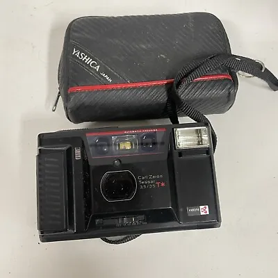 Yashica T AF 35mm Film Camera Carl Zeiss Tessar F3.5 F/S Vintage? - UNTESTED • $55