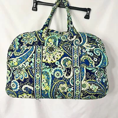 Vera Bradley Rhythm And Blues Extra Large Weekender Travel Bag Pre-Owned • $38.99