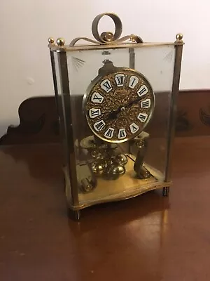 Vintage  Keringer & Obergfell Kundo Gold Mantle Clock Western Germany 9” Tall • $12