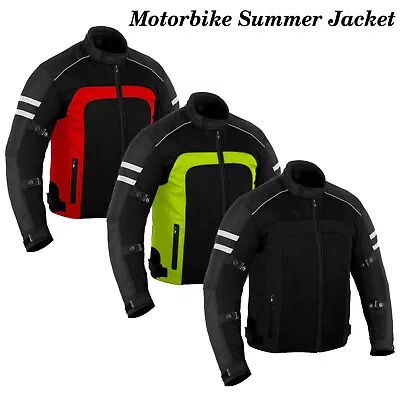 Mesh Motorcycle Jacket Riding Air Motorbike Cordura Rider CE Armored Breathable • $43.50