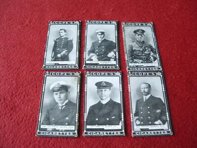 Six Different Cope Bros VC & DSO Naval And Flying Heroes Cards Fair/Good Order • £10