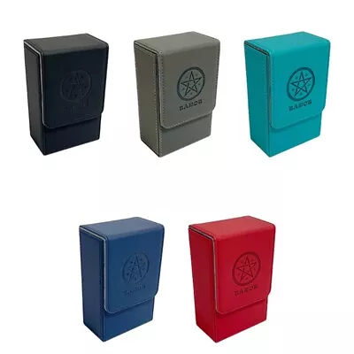 Tarot Cards Box PU Leather Tarots For Case Container Collection Holder Capacity • £11.94