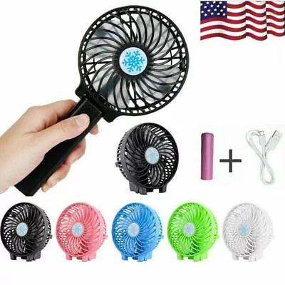 Mini Portable Hand-held Desk Fan Cooling Cooler USB Rechargeable +18650 Battery • $10.22