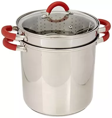 EXCELSTEEL 12 Qt Multifunction Stainless Steel Pasta Cooker W/ Encapsulated Base • $53.87