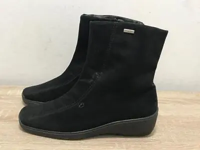 £19.99 • Buy Rohde Women's Black Suede Mid-calf Zip Up Boots Uk Size 6 Eur 39.