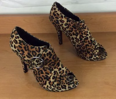 Women's TOP MODA Sexy Brown Leopard-Print Platform High Heel Shoes Size 7 US • $12.99