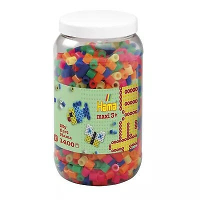 Hama 10.8542 1400 Maxi Beads In Tub Neon Mix (US IMPORT) • £47.10