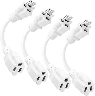 8 Inch Short Power Extension Cord Outlet Saver16AWG 13A 3 Prong Indoor&Outdoor  • $11.99