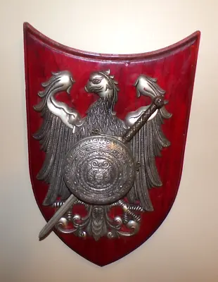 Metal Medusa Shield Sword Mini Coat Of Arms Wall Hanging Dragon Eagle Plaque VTG • $49.99