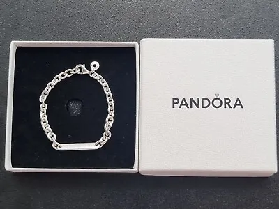  Genuine Pandora Engravable Bar Link Bracelet Size 16cm ALE(My Wonderful Son) • £30