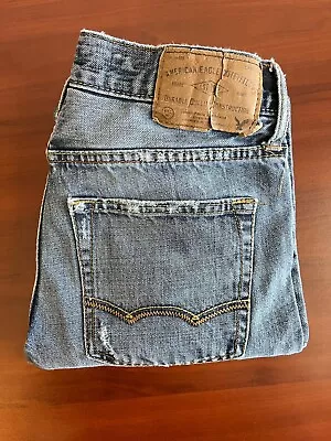 American Eagle Jeans Mens 28x32 Distressed Original Straight Flex Denim • $15