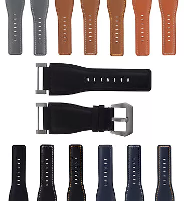 24mm For Suunto Core Replacement Smooth Leather Watch Band Strap + Stainless Ada • $39.95