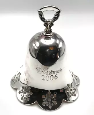 Towle 2006 Silver Plated Pierced Snowflake Christmas Bell 3.5” • $15.99