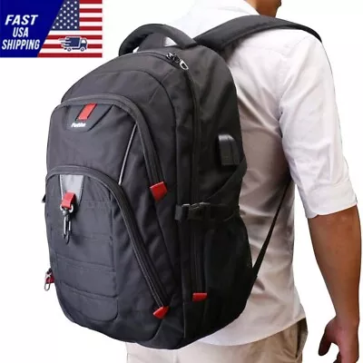 Laptop Backpack Bag Anti Theft Extra Large 18  Men Travel School Waterproof Bag • $29.99