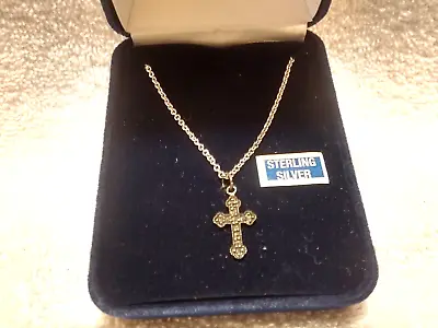 Montana Silversmith 925 Sterling Silver Cross Pendant With Box Great Shape !! • $39.99