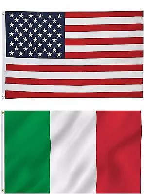 Wholesale LOT 3' X 5' USA AMERICAN & 3' X 5' ITALY FLAG ITALIAN PRIDE BANNER  • $13.88