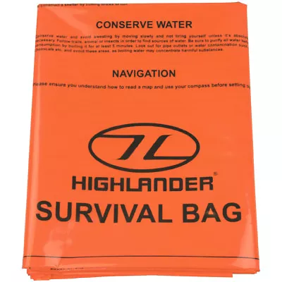 Highlander Double 210X120Cm Survival Bivi Bag Hiking Emergency Xl Shelter Orange • $24.15