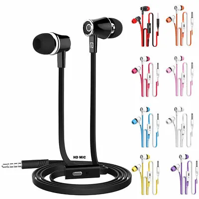 $9.30 • Buy 3.5mm AUX Wired Earphones Headphones Headset Earbuds With Mic For IPhone Android