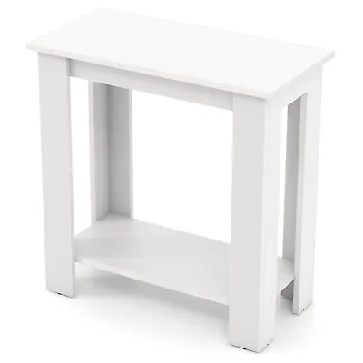 2-Tier End Table Modern Sofa Bedside Table Compact Nightstand W/Storage Shelf • $42