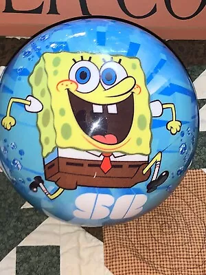 2014 Spongebob Squarepants UNDRILLED Viz-a-Ball Bowling 10 Lbs 2 Oz Brunswick • $95