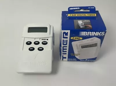 Brinks — 7 Day Digital Timer (44-1030 Indoor Use 1 Wall Plugs 120V/60Hz) • $14.97