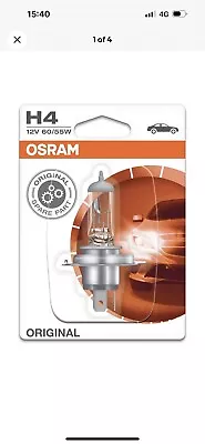 Osram H4 (472) Original Standard Bilux Headlight Bulb 12V 60/55W (x1) 64193-01B • $7.95