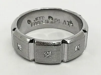 Jeff Cooper DIAMOND 0.50 CTTW Eternity Platinum Men's Wedding Band Ring SZ 9.75 • $1749.95