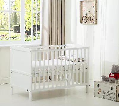 MCC®  Wooden Baby Cot Bed  Orlando  & Aloe Vera Water Repellent Mattress  • £127.99