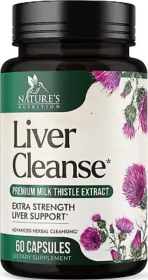 Liver Cleanse & Detox Support Supplement 1166mg With 22 Herbs + Milk Thistle • $21.82