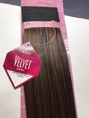  VELVET REMI YAKI_OUTRE 100%_human_hair_STRAIGHT WEAVE EXTENSION 14 _#F1B/33 • $75