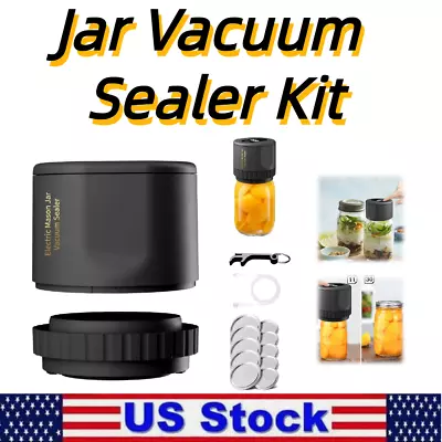 Electric Mason Jar Vacuum Sealer Kit For Wide Mouth And Regular Mouth Mason Jars • $17.89