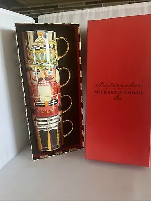 Mackenzie Childs Nutcracker Mug Tower New! • $92