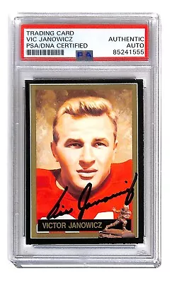 Vic Janowicz Autographed Heisman Card Ohio State Buckeyes 1950  PSA/DNA *1555 • $188